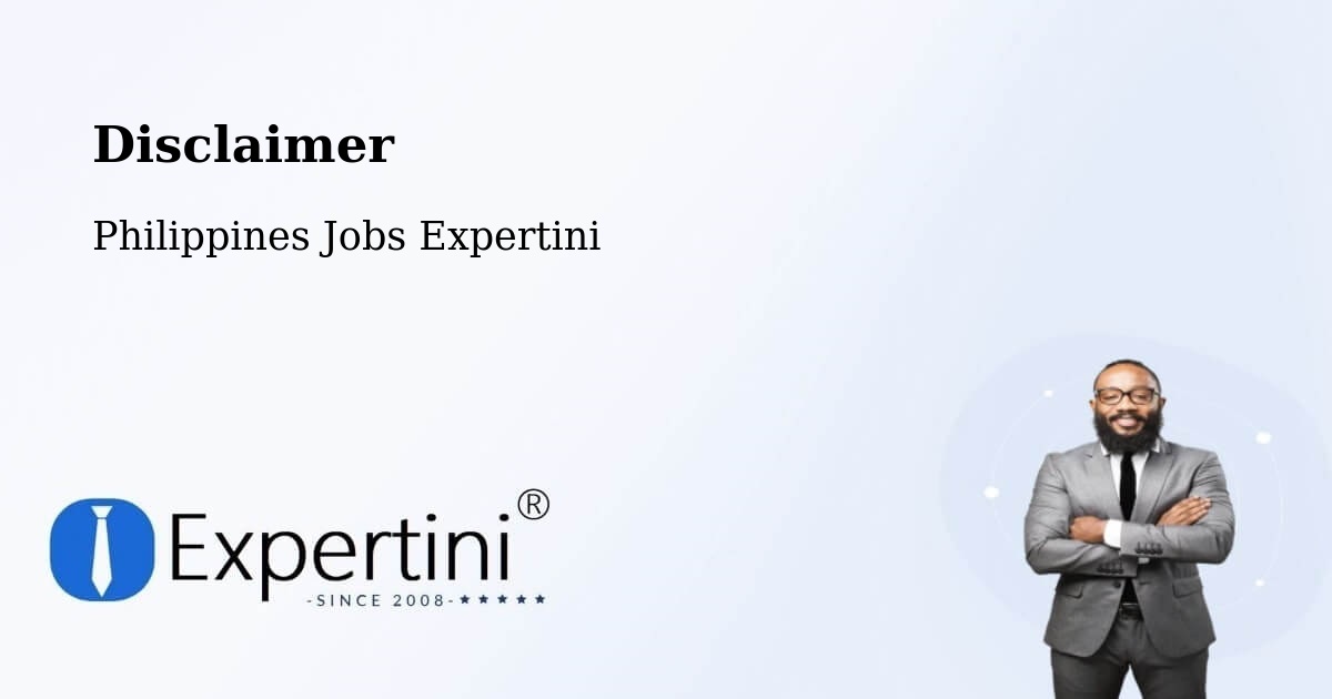 Disclaimer – Dimasalang - Philippines Jobs Expertini