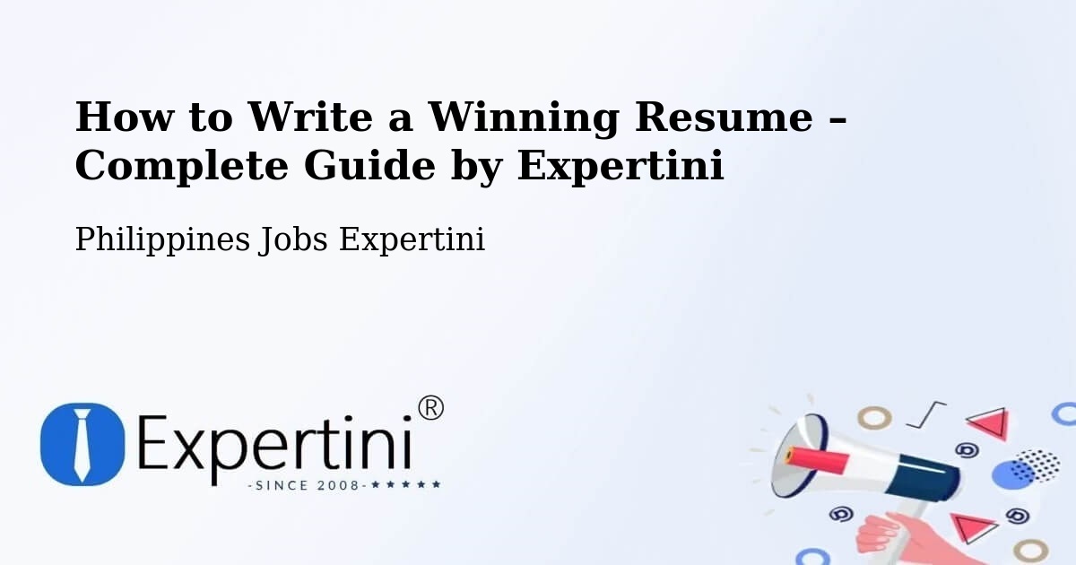 Resume Writing Guide for Job Seekers – Dimasalang - Dimasalang, Philippines Jobs Expertini